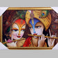 Lustrous Elegant Handcrafted Wall Art Of Radha Krishna / Ruchi