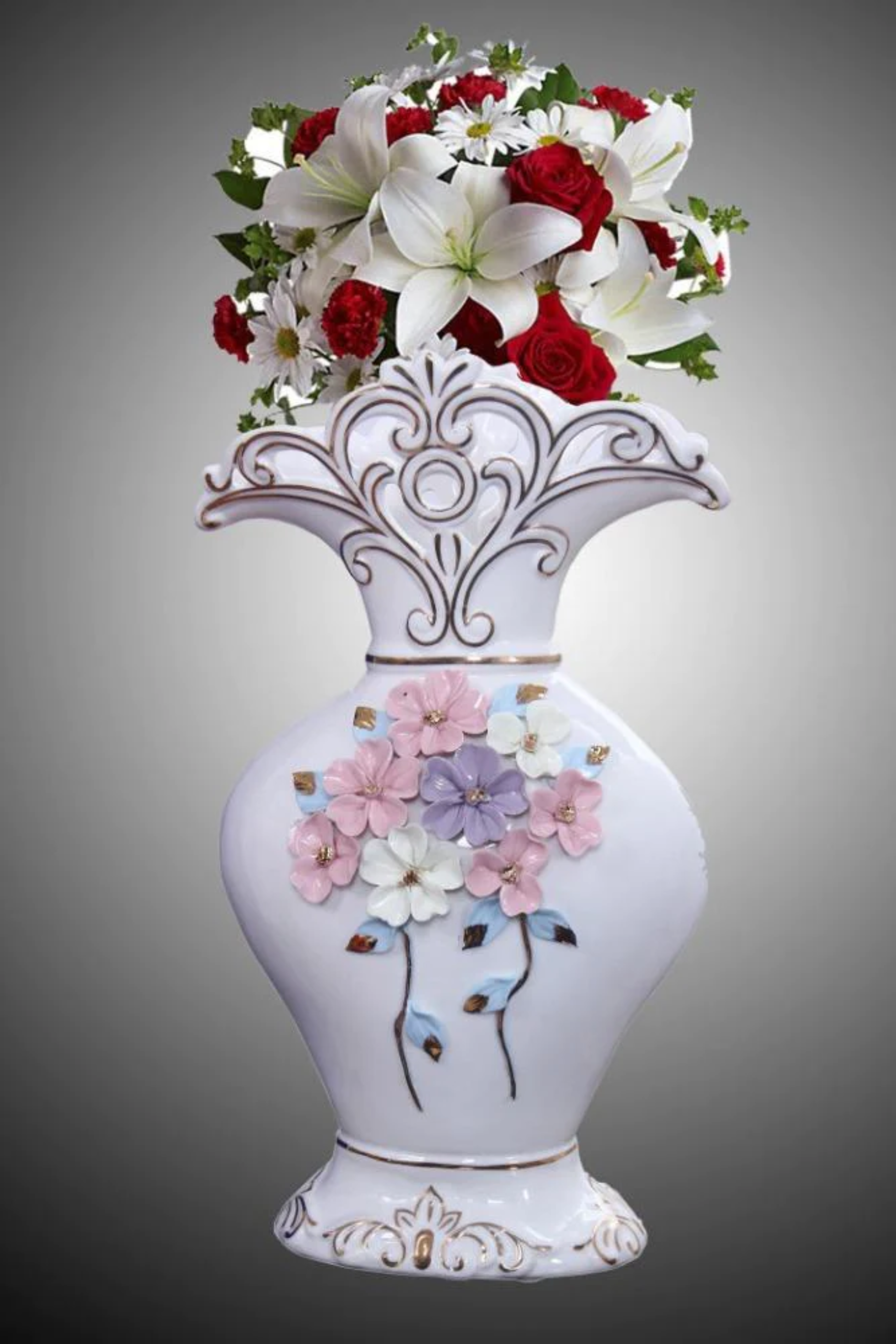 Eye-Catching 1 Pc Ceramic Tabletop Flower Vase / Ruchi