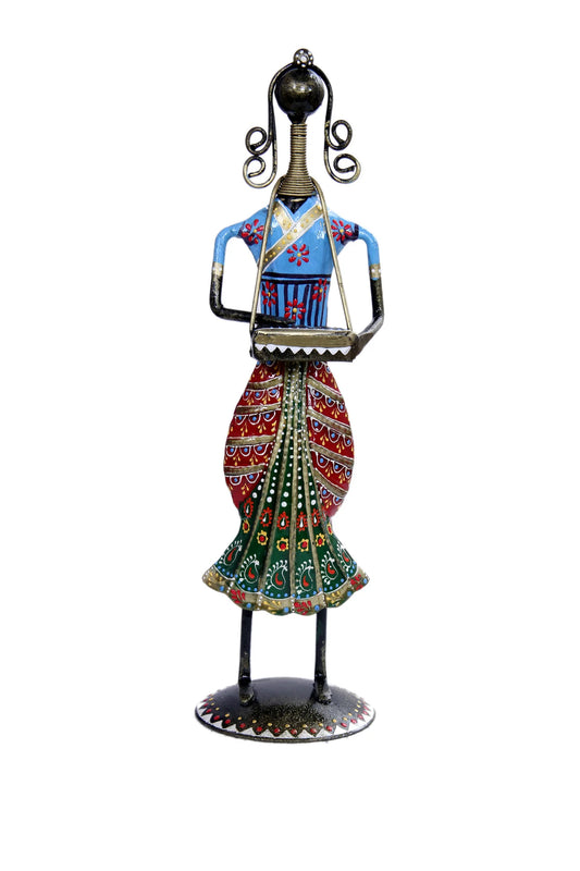 Dazzling 1 Pc Metal Musician Statute With Fine Artwork / Ruchi