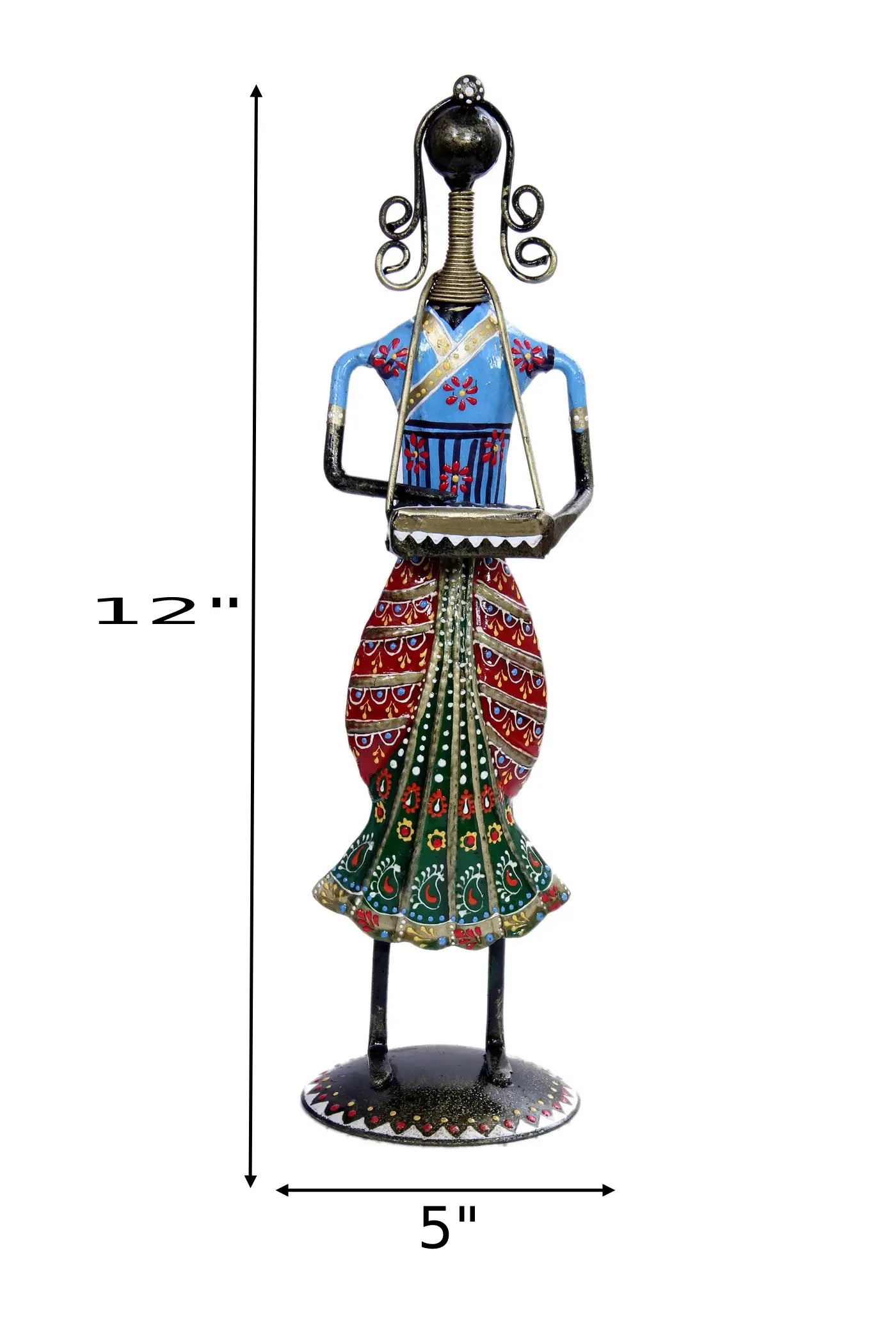 Dazzling 1 Pc Metal Musician Statute With Fine Artwork / Ruchi