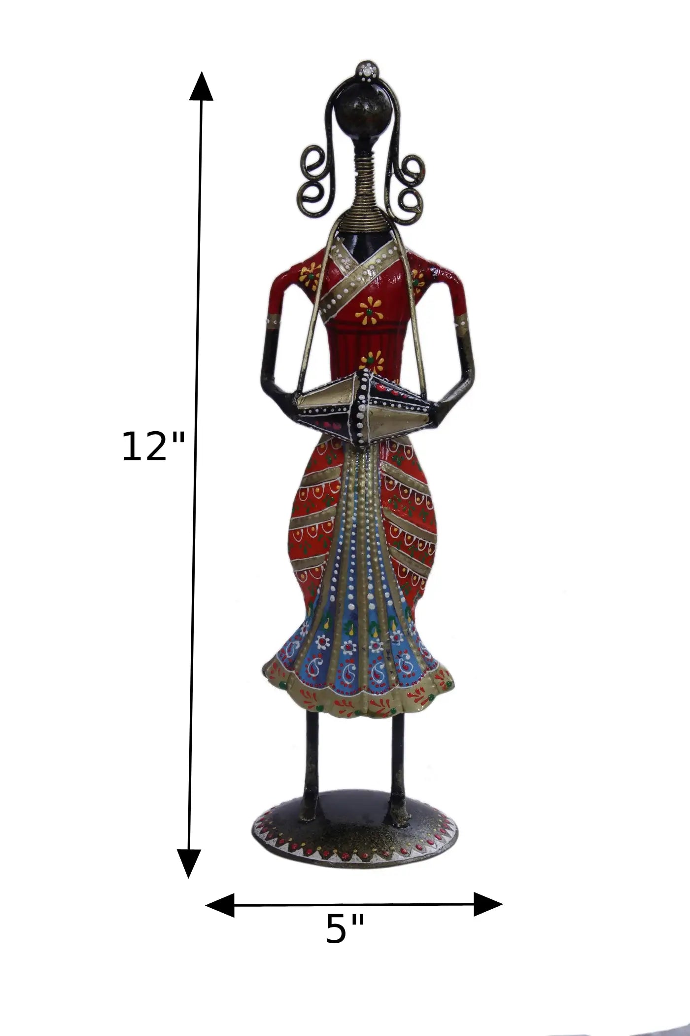 1 Pc Charming Vintage Style Metal Musician Doll Showpiece / Ruchi