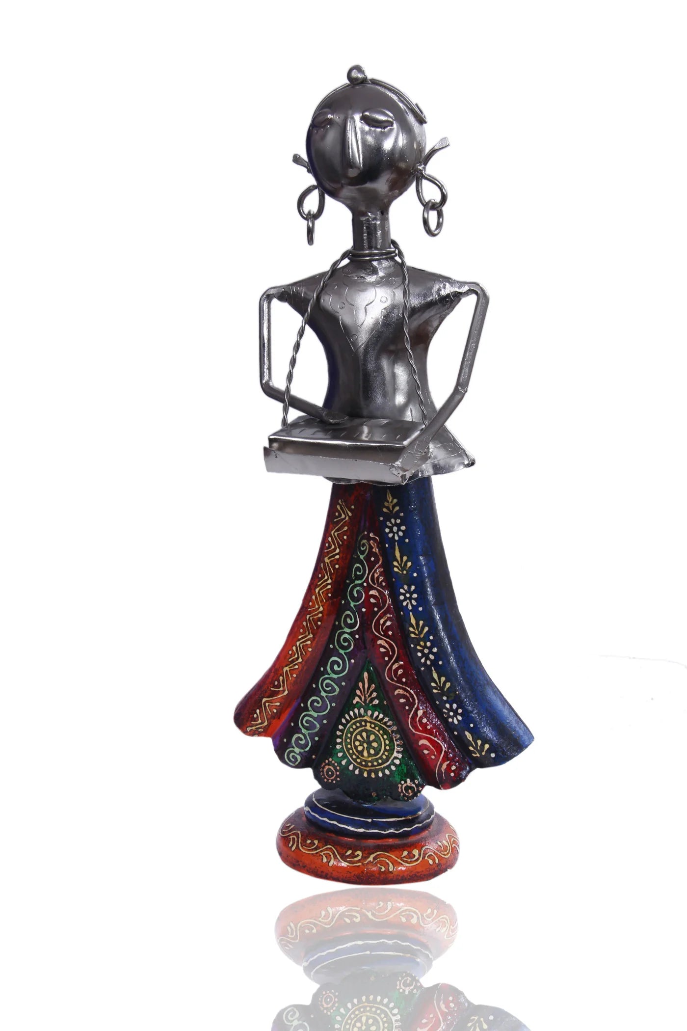 Extraordinary Metal And Wood Fusion Traditional Showpiece  / Ruchi