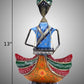 Classic 1 Pc Metal Decorative Showpiece Of A Doll Playing Musical Instrument / Ruchi