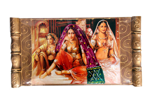 Ideal Attractive Oil Painting Of Rajasthani Women And Indian Culture / Ruchi