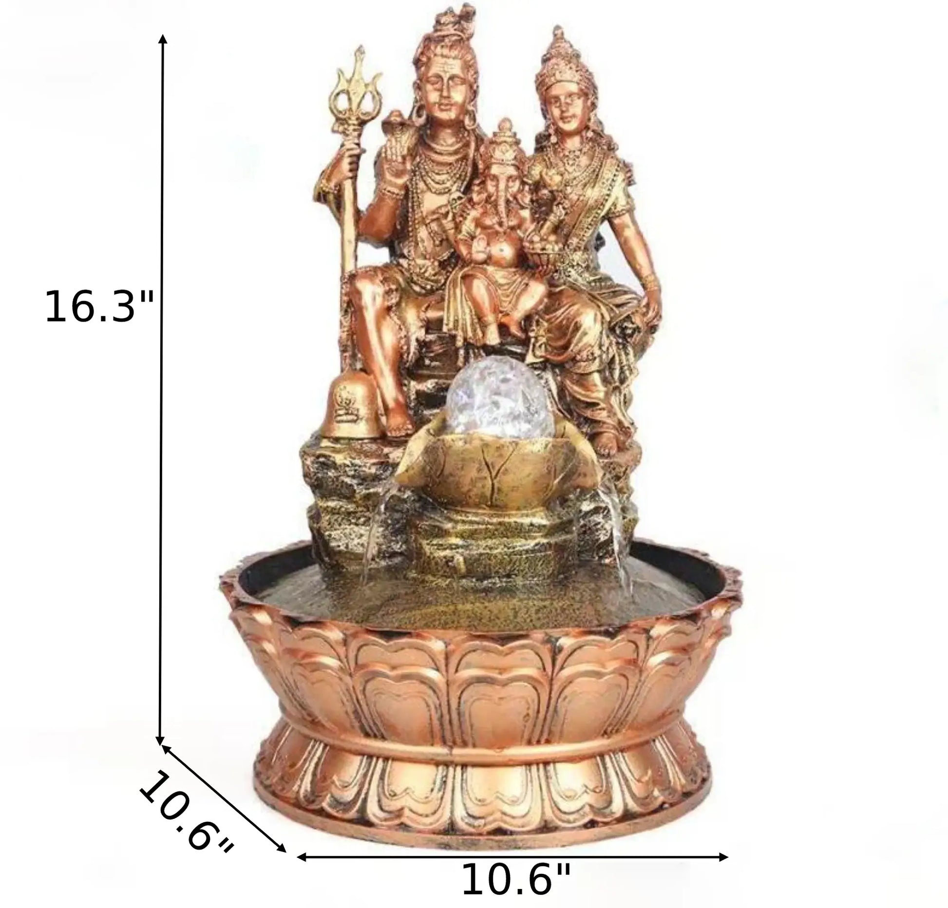 1 Pc Endearing Resin Water Fountain With Statue / Ruchi