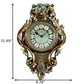 Impressive European Style Gold Polished Metal Wall Clock / Ruchi