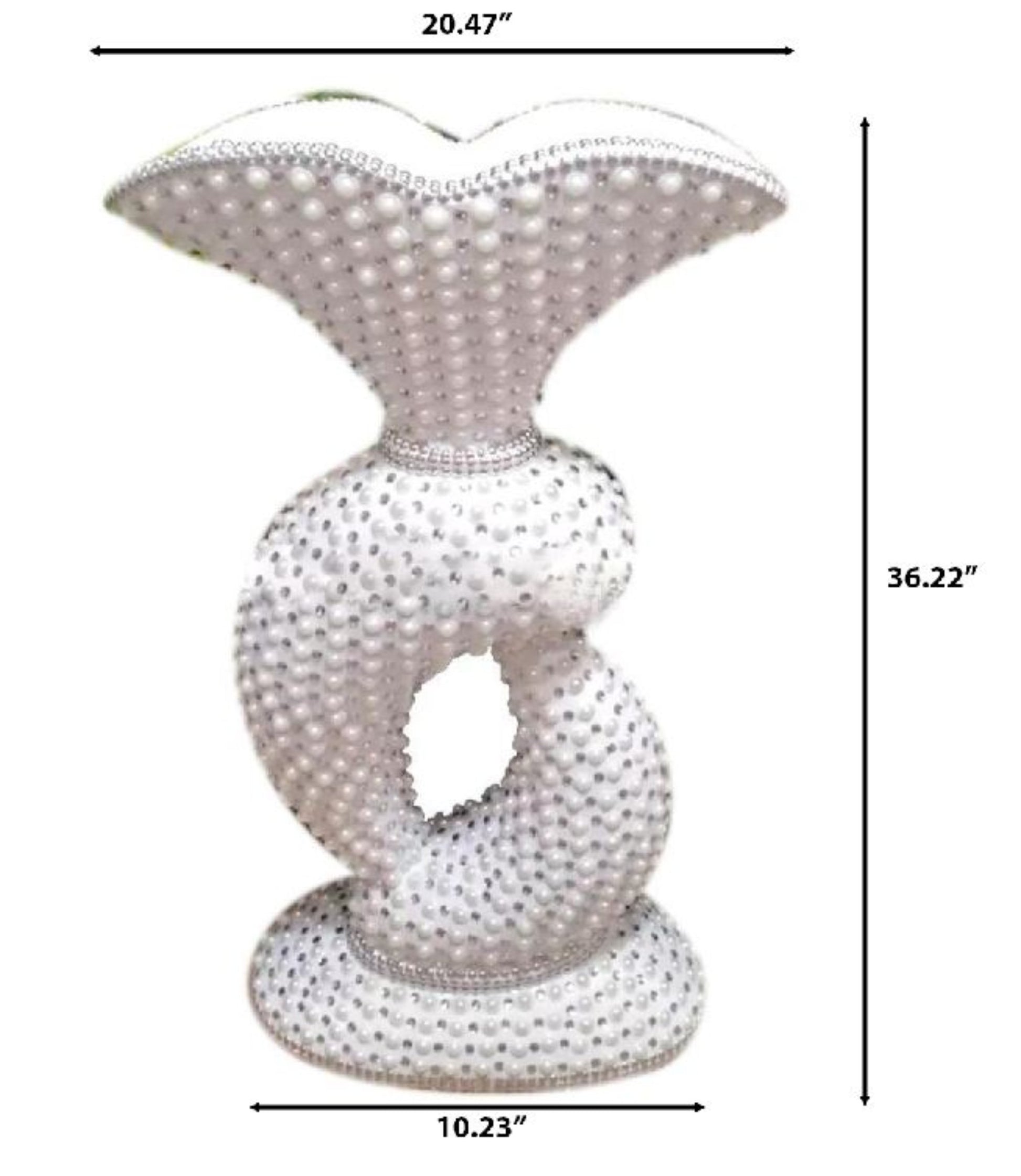 Sophisticated Sparkling 1 PC Fiberglass Tabletop Vase / Ruchi