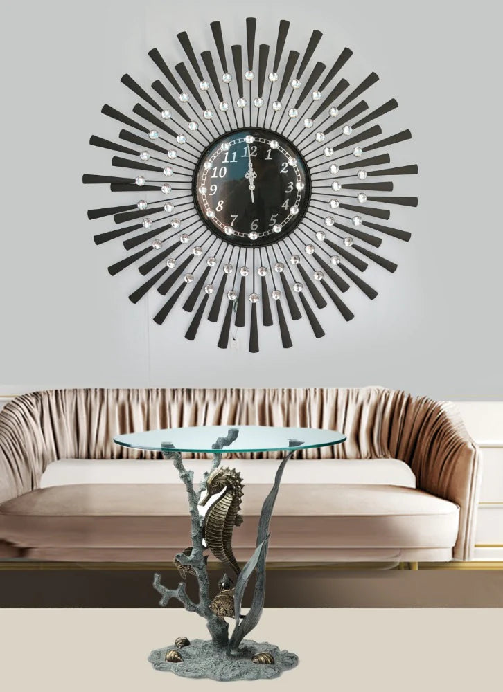 Alluring Shiny Metal Decorative Wall Clock / Ruchi