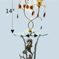 Elegant 14 Inches Classic Glass & Metal Candle Holder / Ruchi