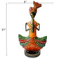 Resplendent 13 Inches Metal Statue With Musical Instrument / Ruchi