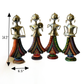 Set Of 4 Amusing Vintage Finish Musician Statue For Home Décor / Ruchi