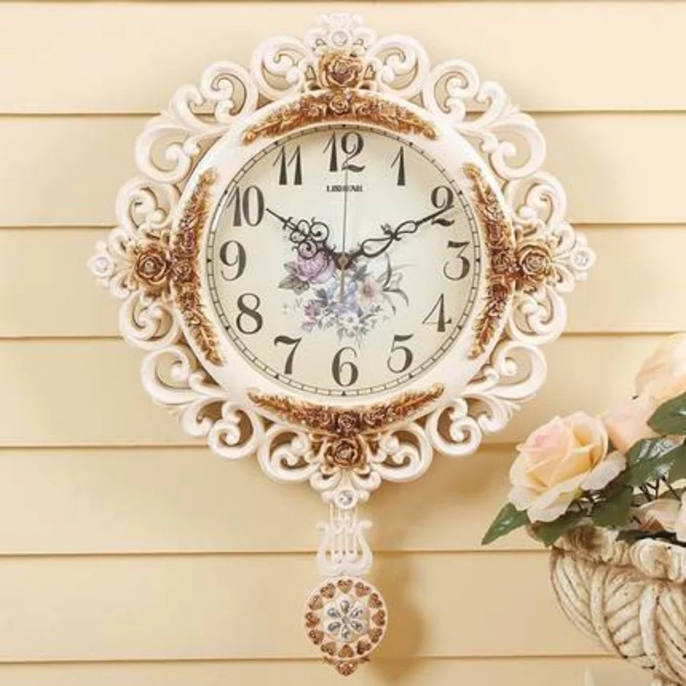 Magnificent Premium Designed Ivory Pendulum Wall Clock / Ruchi