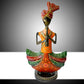 Resplendent 13 Inches Metal Statue With Musical Instrument / Ruchi