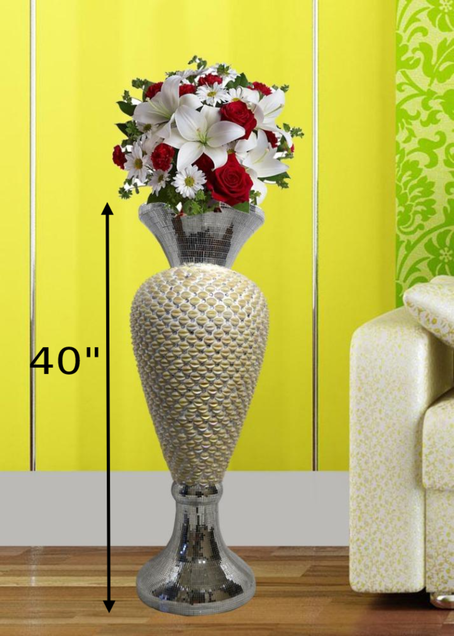 Splendid Textured Fiberglass 40" Flower Vase / Ruchi