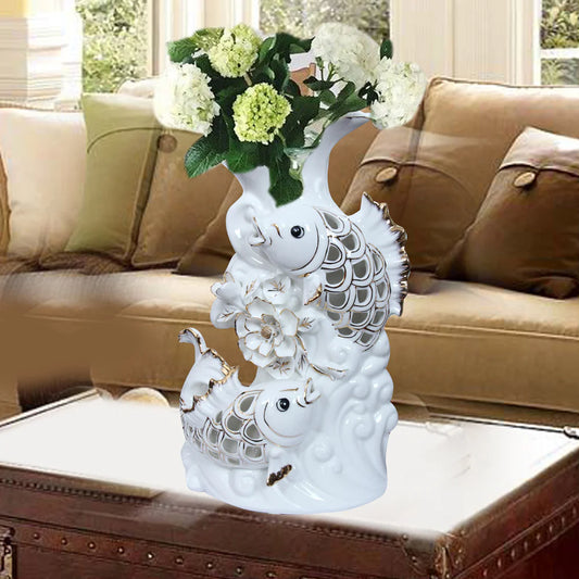 Sophisticated 1 Pc Aquatic Ceramic Decorative Flower Vase / Ruchi